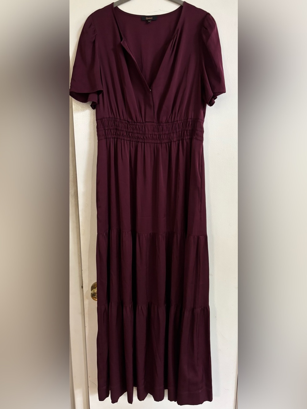 New Quince silk maxi in wine tasting red size M